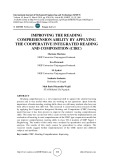 Improving the reading comprehension ability by applying the cooperative integrated reading and composition (CIRC)