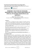 Periodic solution of integro-differential equations depended on special function with singular Kernels