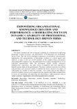 Empowering organisational knowledge creation and performance: a moderating focus on dynamic capability of professional and technology-driven firms