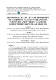 Photovoltaic and optical properties of composite films of tetraphenyl porphyrin and yttrium vanadate doped with europium and bismuth