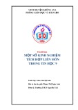 Sáng kiến kinh nghiệm: Một số kinh nghiệm tích hợp liên môn trong Tin học 9 tại trường THCS Nguyễn Trãi trong năm học 2018 - 2019