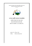 Sáng kiến kinh nghiệm: Thiết kế một số trò chơi học tập trong dạy học môn Tự nhiên và Xã hội lớp 1