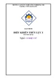 Giáo trình Điều khiển thủy lực I - Nghề: Cơ điện tử - CĐ Nghề Công Nghiệp Hà Nội