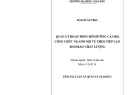 Tóm tắt luận án Quản lý giáo dục: Quản lý hoạt động bồi dưỡng cán bộ, công chức ngành Nội vụ theo tiếp cận đảm bảo chất lượng