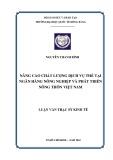 Luận văn Thạc sĩ Kinh tế: Nâng cao chất lƣợng dịch vụ thẻ tại ngân hàng Nông nghiệp và phát triển Nông thôn Việt Nam