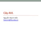 Bài giảng Cấu trúc dữ liệu và giải thuật: Cây AVL - Phan Mạnh Hiển (2020)
