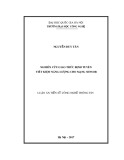 Luận án Tiến sĩ Công nghệ thông tin: Nghiên cứu giao thức định tuyến tiết kiệm năng lượng cho mạng sensor