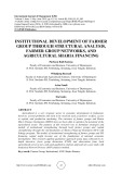 Institutional development of farmer group through structural analysis, farmer group networks, and agricultural sharia financing