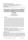 Sociological study on the conditions of migrant workers in the garment industry in Ernakulam city post 2018 floods