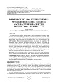 Drivers of ISO 14001 environmental management system in Indian manufacturing facilities: institutional perspective