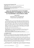 Role of microfinance in women empowerment:an empirical study in Alwar district,  Rajasthan, India