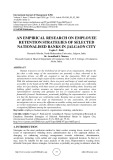 An empirical research on employee retention strategies of selected nationalised banks in Jalgaon city