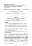 Effect of financial globalization on developing countries