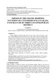 Trends in the online shopping patterns of customers in Kattakada Panchayath of Thiruvananthapuram district