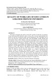 Quality of work life of educators in Lebanese French university