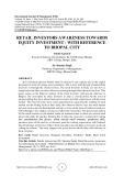 Retail investors awareness towards equity investment - with reference to Bhopal city