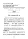 Financial performance of selected automobile companies