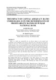 The impact of capital adequacy ratio under basel ii on the determinants of  profitability ratios of Punjab national bank