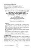 The impact of quality of work life factors on organisational excellence among employees in MSMES-a pragmatic analysis