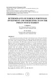 Determinants of foreign portfolio investment and their effects on the Indian stock market