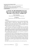 A study of the performance of private label brands and other brands: analytical approach