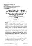 Factors affecting customer satisfaction and service quality in the boutique hotel industry of Kolkata, West Bengal