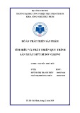 Đồ án phát triển sản phẩm: Tìm hiểu và phát triển quy trình sản xuất mứt bí đỏ vị Kiwi