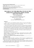 The impact of the HRM practices on the employee turnover among IT/ITES organizations