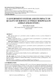 E government systems and its impact on quality of service at public hospitals in Amman (filed study)