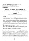 Role of HR practices in employees’ satisfaction: a case study on 3-star hotels of Ahmedabad, Gujarat