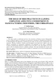 The role of HRM practices in gaining employee affective commitment in manufacturing industries, Tiruchirappalli