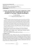 A study of information and communication technology (ICT) adoption by SHG’s in banking activities - Dharwad district