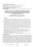 Conflict management and resolution strategies in engineering colleges in Telangana State