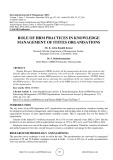 Role of HRM practices in knowledge management of IT/ITES organisations