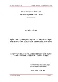 Luận văn thạc sĩ Kỹ thuật Xây dựng công trình dân dụng và công nghiệp: Phân tích ảnh hưởng TLD và tải trọng do động đất trong ứng xử kết cấu khung nhà cao tầng