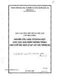 Báo cáo tổng kết đề tài độc lập cấp nhà nước: Nghiên cứu luận cứ khoa học cho các giải pháp phòng tránh, hạn chế hậu quả lũ lụt lưu vực sông Ba