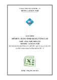 Giáo trình Bảng tính Excel nâng cao - Nghề: Công nghệ thông tin (Cao đẳng) - CĐ Kỹ Thuật Công Nghệ Bà Rịa-Vũng Tàu