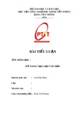 Tiểu luận môn Kỹ năng tạo lập văn bản