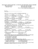 Đề thi thử THPT QG môn Sinh học lần 1 năm 2020 - Sở GD&ĐT Phú Thọ