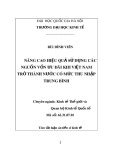 Tóm tắt Luận án tiến sĩ Kinh tế: Nâng cao hiệu quả sử dụng các nguồn vốn ưu đãi khi Việt Nam trở thành nước có mức thu nhập trung bình