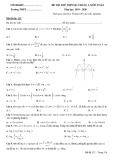 Đề thi thử THPTQG môn Toán năm học 2019-2020 (Mã đề 132)