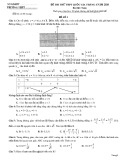 Đề thi thử THPT quốc gia môn Toán năm 2020 (Mã đề 03)