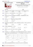 Đề thi thử ĐH môn Toán năm 2020 lần 3 - THPT Thái Phúc
