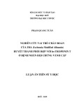 Luận án Tiến sĩ Y học: Nghiên cứu vai trò chẩn đoán của ima (Ischemia Modified Albumin) huyết thanh phối hợp với Hs-Troponin T ở bệnh nhân hội chứng vành cấp