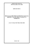 Luận văn Thạc sĩ Công nghệ thông tin: Phân loại giới tính người dùng mạng xã hội dựa trên tin nhắn văn bản và Word2Vec