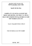 Tóm tắt khóa luận tốt nghiệp Công nghệ kỹ thuật Cơ điện tử: Nghiên cứu xây dựng cơ sở dữ liệu trong môi trường .net phục vụ chuẩn đoán một số bệnh tim mạch theo cơ chế thử nghiệm gắng sức