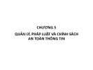 Bài giảng An toàn và bảo mật hệ thống thông tin: Chương 5 - Đại học Công nghệ Bưu chính Viễn thông