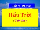 Bài giảng Ngữ văn 11 - Đọc văn: Hầu trời (Tản Đà)