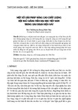 Một số giải pháp nâng cao chất lượng đội ngũ giảng viên đại học Việt Nam trong giai đoạn hiện nay