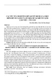 Các yếu tố ảnh hưởng đến quyết định lựa chọn điểm đến du lịch của du khách tại khu du lịch Lâm Viên – Núi Cấm